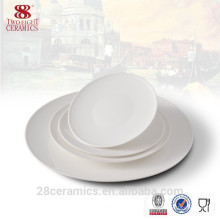Juego de cena real, plato de cerámica blanco, proveedor de porcelana vajilla porcelana